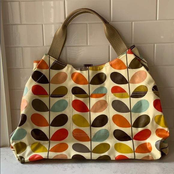 Orla Kiely Stem Multi Travel Backpack Tote Laptop Bag New